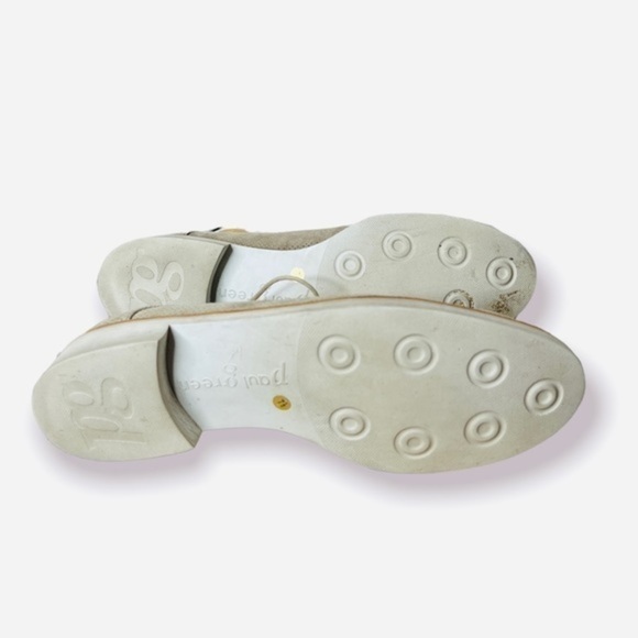 Paul Green lace up shoes Tan Gold Pin Dot Metallic Print Pattern Suede Oxfords - Picture 2 of 4